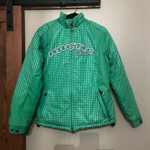 Arctic Cat Snowmobile Jacket Womens Med Green Arcticwear Catgirl.  Wore one time